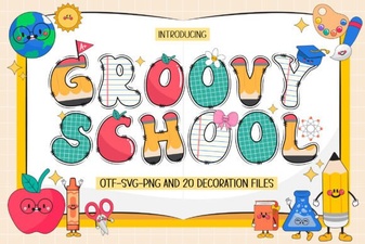 Groovy School Font: Retro Vibes for Creative Design Projects