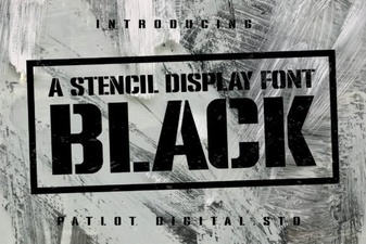 Creative Black Stencil Font for Bold Design Projects