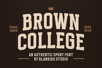 Brown College Font: Classic Collegiate Style for Modern Designs