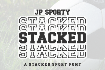 Jp Sporty Stacked Font – Bold Display Typeface for Dynamic Designs