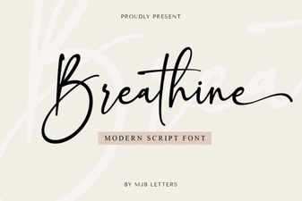 Breathine Font – Elegant Script for Creative Design Projects