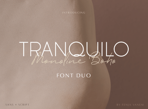 Tranquilo Monoline Boho Font for Creative Design Projects
